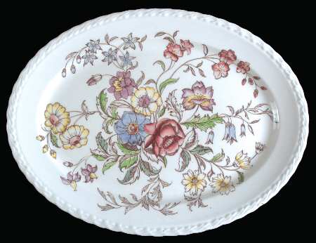 May Flower 13" Oval Serving Platter