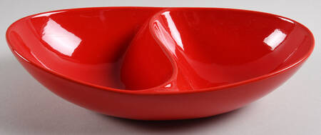 Mardi Gras 11" Oval Divided Vegetable Bowl