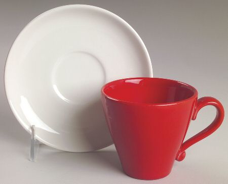 Mardi Gras Flat Cup & Saucer Set