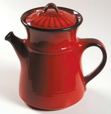 Medallion Red Coffee Pot & Lid