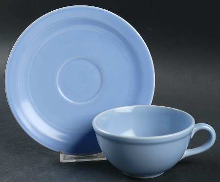 Modern California Azure Flat Cup & Saucer Set