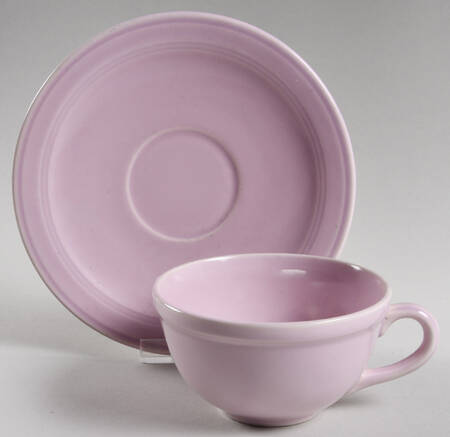 Modern California Orchid Lavender Flat Cup & Saucer Set