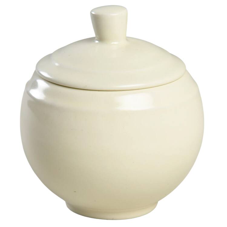 Modern California Straw Sugar Bowl & Lid