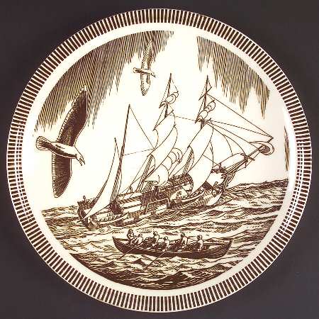Moby Dick Brown 12" Chop Plate (Round Platter)