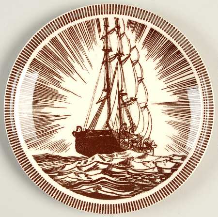 Moby Dick Brown Bread & Butter Plate