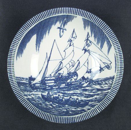 Moby Dick Blue 8" Round Vegetable Bowl