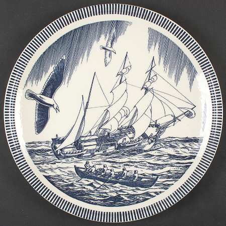 Moby Dick Blue 12" Chop Plate (Round Platter)