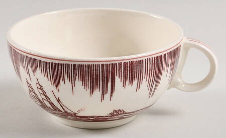 Moby Dick Maroon Flat Cup