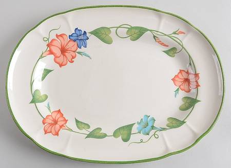 Morning Glory 13" Oval Serving Platter