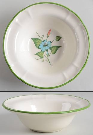 Morning Glory Rim Cereal Bowl