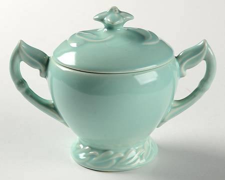 Native California Green Sugar Bowl & Lid