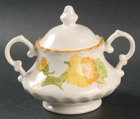 Nasturtium Sugar Bowl & Lid