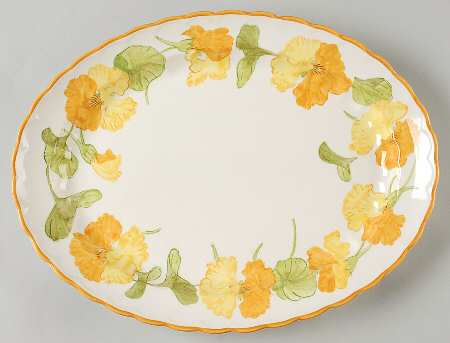 Nasturtium 13" Oval Serving Platter