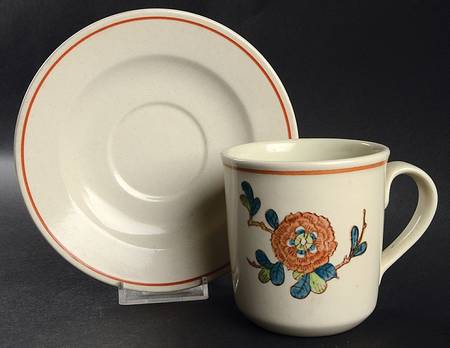 Old Cathay Flat Cup & Saucer Set