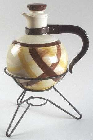 Organdie Carafe with Lid, Warmer Stand & Burner