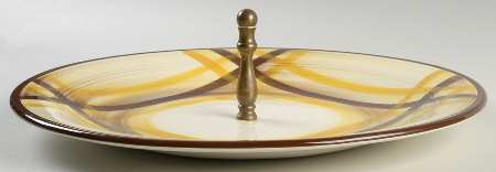 Organdie Round Serving Plate with Handle (CH)