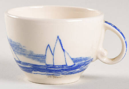 Our America Blue Flat Demitasse Cup
