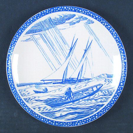 Our America Blue Luncheon Plate