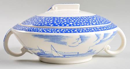 Our America Blue 1.5 Qt Round Covered Casserole