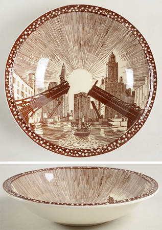 Our America Brown 8" Round Vegetable Bowl