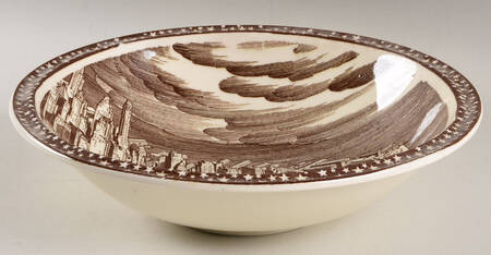 Our America Brown 9" Round Vegetable Bowl