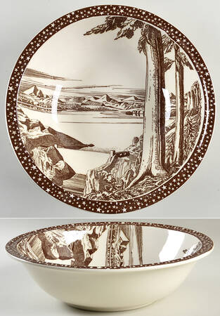 Our America Brown 11" Large Salad Serving Bowl