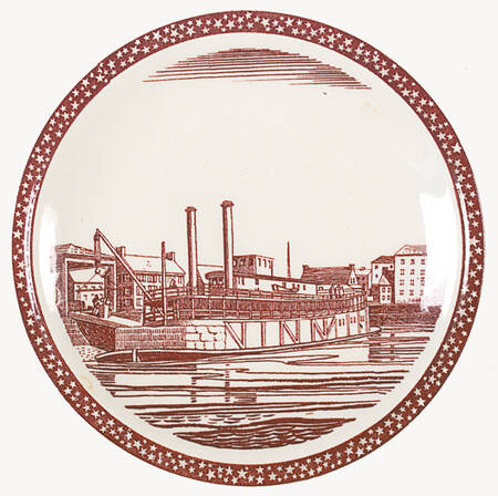 Our America Maroon Bread & Butter Plate