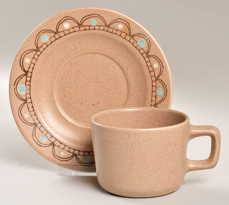 Painted Desert (Rim) Flat Cup & Saucer Set