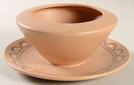 Painted Desert (Rim) Gravy Boat with Attached Underplate