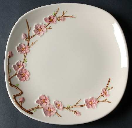Peach Blossom Luncheon Plate