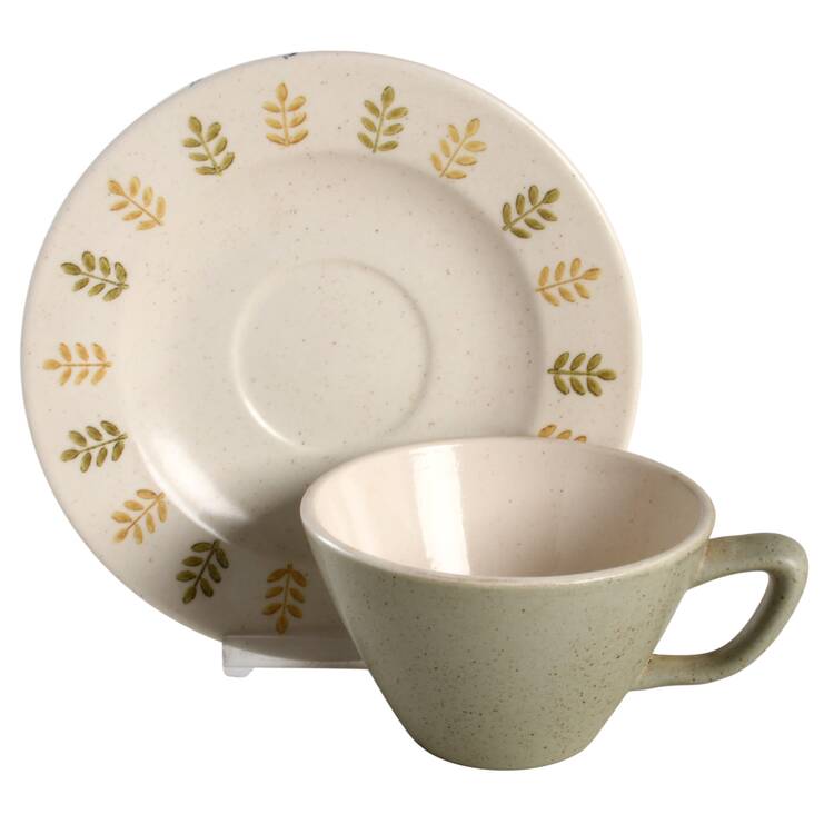 Pepper Tree Flat Cup & Saucer Set