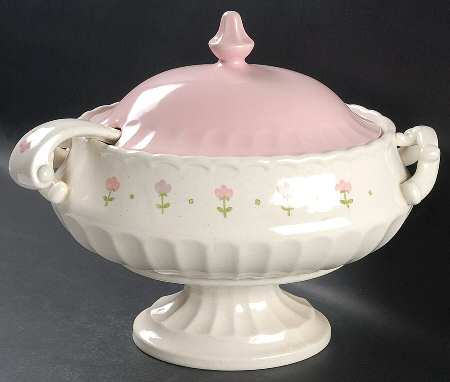 Pink Lady Tureen & Lid w/Ladle