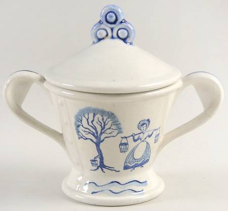 Provincial Blue Sugar Bowl & Lid