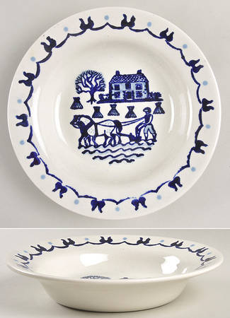 Provincial Blue Rim Soup Bowl