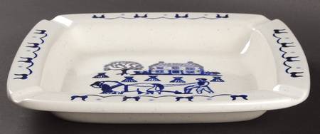 Provincial Blue 8" Square Ashtray