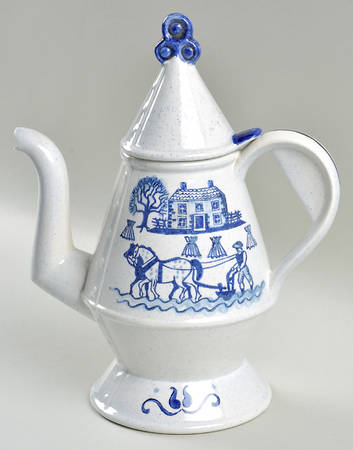 Provincial Blue Coffee Pot & Lid