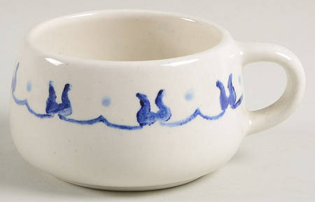 Provincial Blue Flat Cup