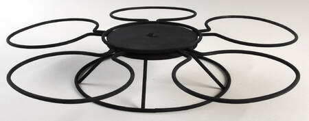 Provincial Blue Lazy Susan 13 Piece Metal Stand Only