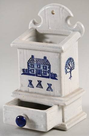 Provincial Blue Match Box Holder