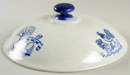 Provincial Blue Lid for Round Vegetable