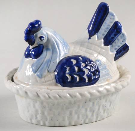 Provincial Blue Hen On Nest