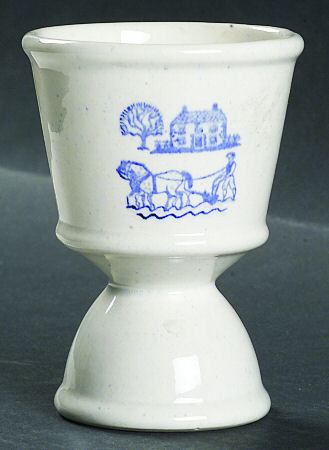 Provincial Blue Double Egg Cup