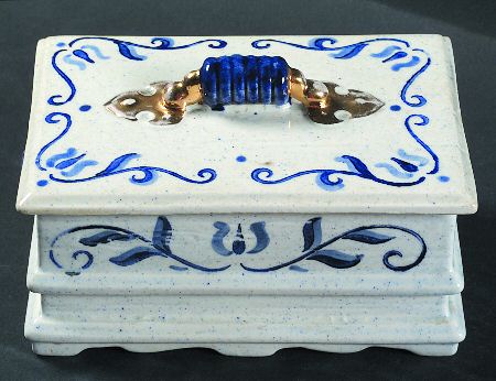 Provincial Blue Dower Chest & Lid