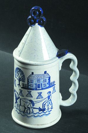 Provincial Blue Grandmug & Coffee Pot Lid