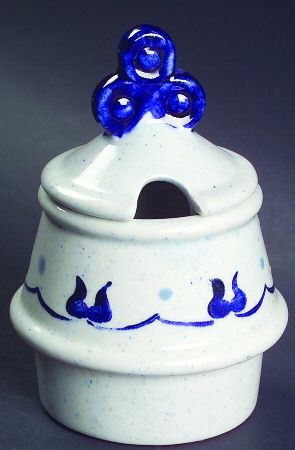 Provincial Blue Mustard with Lid Condiment Set