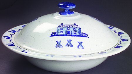 Provincial Blue Round Covered Vegetable (RV10 Base)