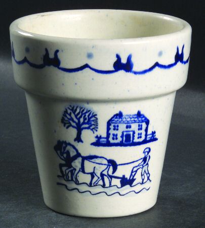Provincial Blue 3" Flower Pot
