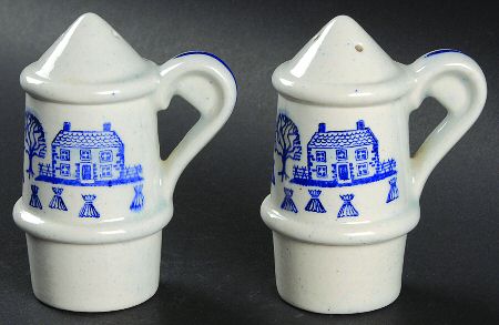 Provincial Blue Condiment Set, Salt & Pepper Set