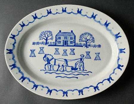 Provincial Blue 16" Oval Serving Platter