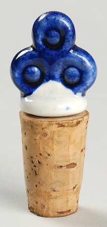 Provincial Blue Stopper for Vinegar/Oil